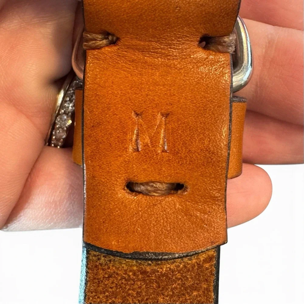 Zilker Antone's Dog Collar Size Medium Argentine Leather Artisan Gaucho NEW